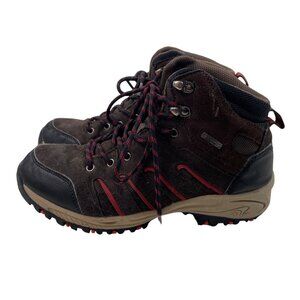 Denali Mens Waterproof Hiking Boots Brown/Black/Red Size 7 Outdoor Trail Shoes
